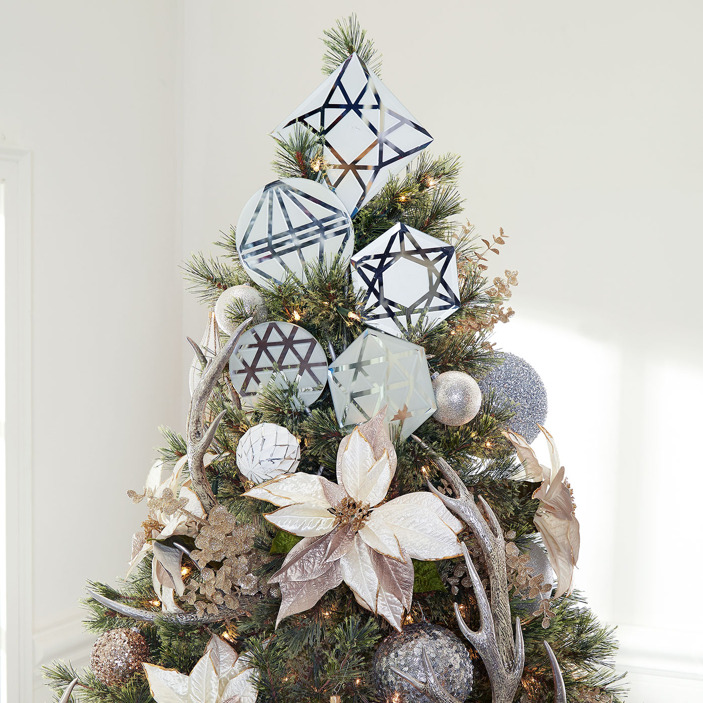 shimmer noel frosted mirror tree topper shimmer noel frosted mirror tree topper